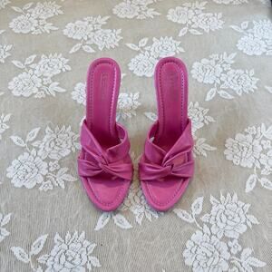 Vintage Coach Pink Leather Knot Heels – Size 8B